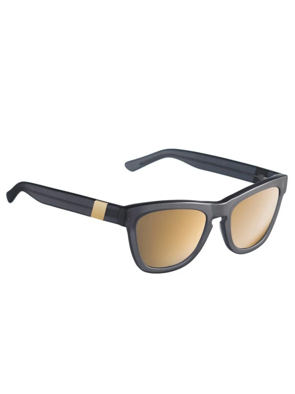 Westward Leaning Pioneer Amber Sunglasses with Gold Accent and Brown Lenses